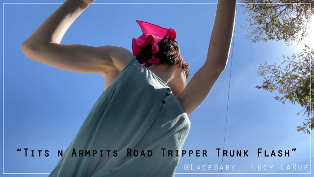 Tits n Armpits Road Tripper Trunk Flash video from Lucy LaRue