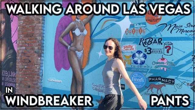 Walking Around Las Vegas in Windbreaker Pants video from Lucy LaRue