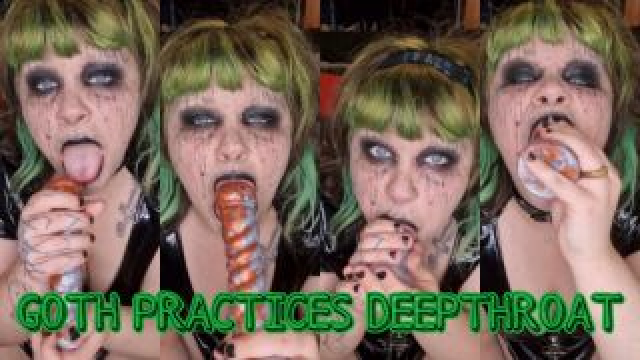 GOTH PRACTICES DEEPTHROAT video from Ladybatushka