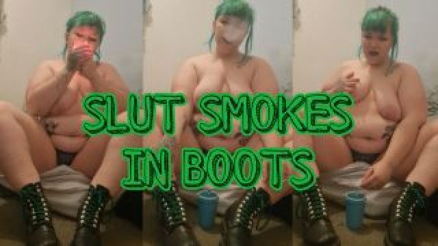 SLUT SMOKES IN BOOTS video from Ladybatushka