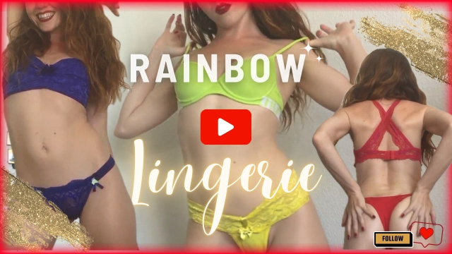 Rainbow Lingerie Try On Haul Modeling LeverageURAssets - 35 video from LeverageURAssets