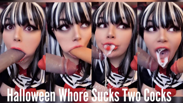 Halloween Whore Sucks Two Cocks video from Lexxi Blakk