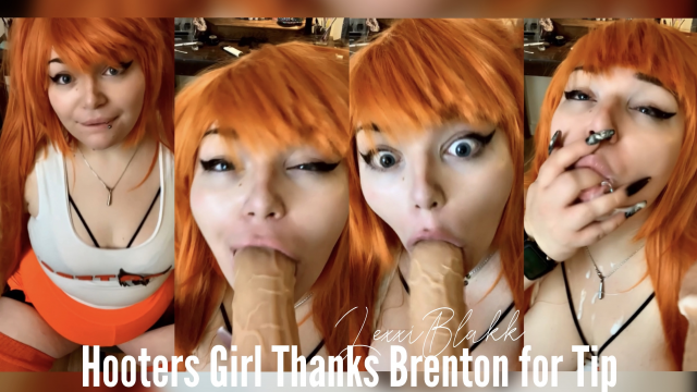 Hooters Girl Thanks Brenton for Tip video from Lexxi Blakk