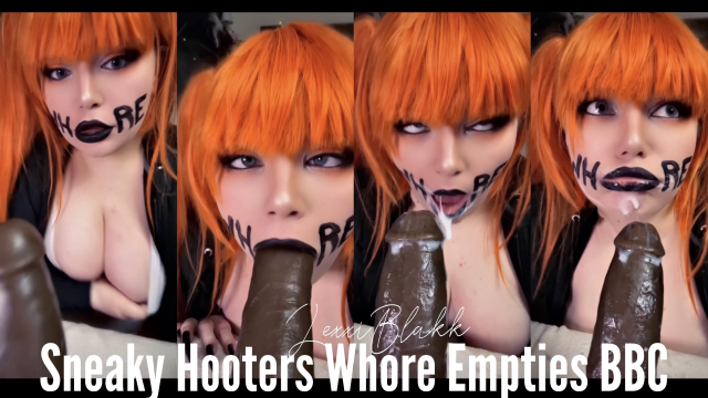 Sneaky Hooters Girl Empties BBC video from Lexxi Blakk