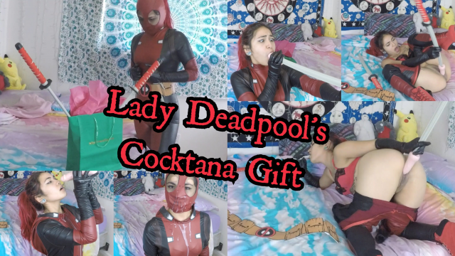 Lady Deadpool's Cocktana Gift video from Raven Fox