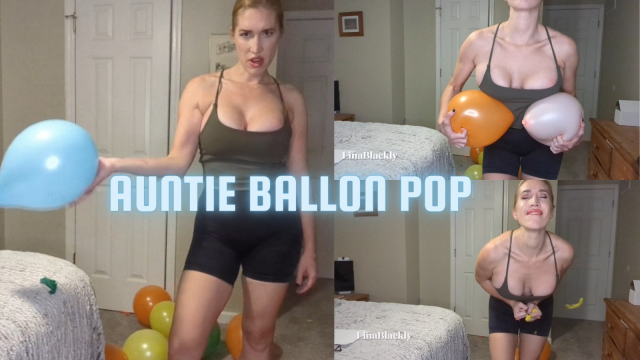 Auntie Pops You Balloons on her Tits video from Lina Blackly