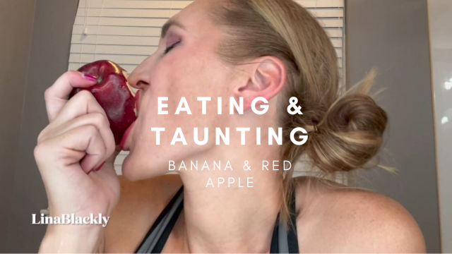 Eating - Red Lipstick - Humiliation video from Lina Blackly