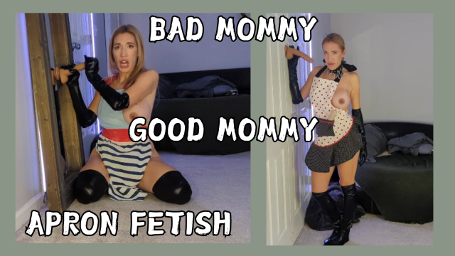 Good and Bad Mommy's Deep Throat - Apron Fetish video from Lina Blackly