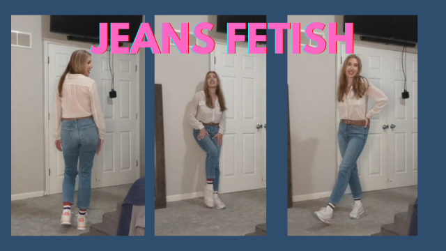 Jeans Fetish - Sneakers and Belt video from Lina Blackly