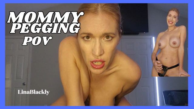 Nighttime Mommy Pegging POV video from Lina Blackly