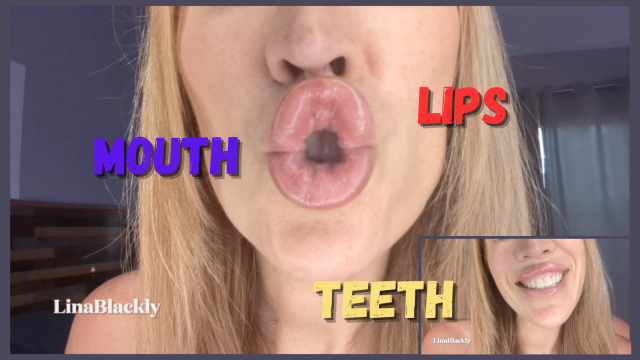 Square Shape Lips Fetish video from Lina Blackly