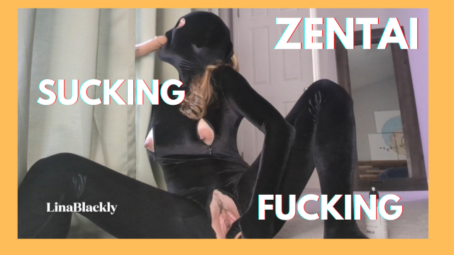 Velvet Zentai Suck and Fucks Dildo POV video from Lina Blackly