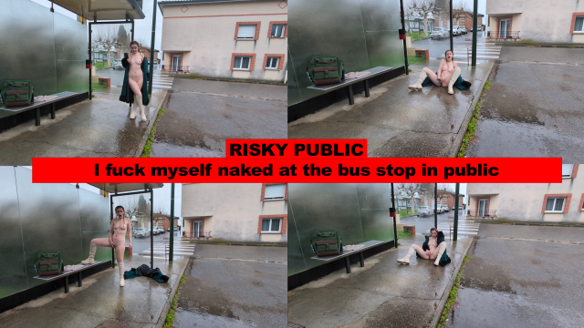 I fuck myself naked at the bus stop in public video from Anastasia Delacour