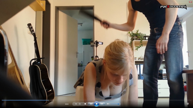 Paddle And Cane - FACE video from Lovely Fetish