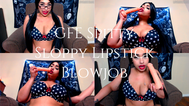 GFE Spitty Sloppy Lipstick Blowjob video from Moxxi Mae