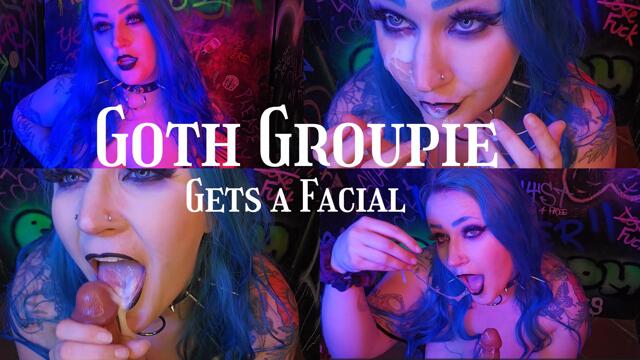 Goth Groupie Gets a Facial video from Luna Allora