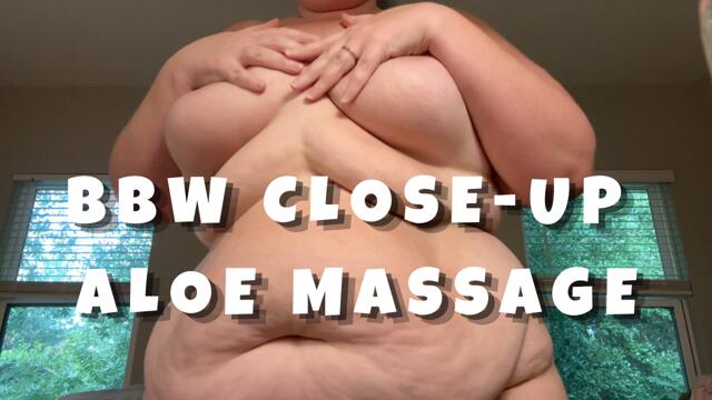 BBW Close-Up Aloe Massage video from Luna Lewis BBW