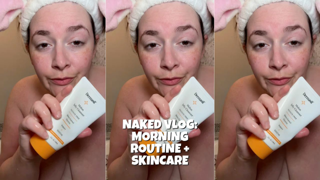 Naked Vlog: BBW Morning Routine and Skincare Nude video