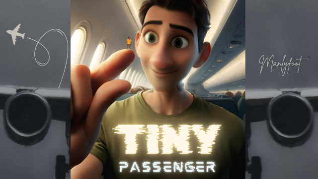 Step Gay Dad - Tiny passenger - Size difference in the sky's video from Manly Foot