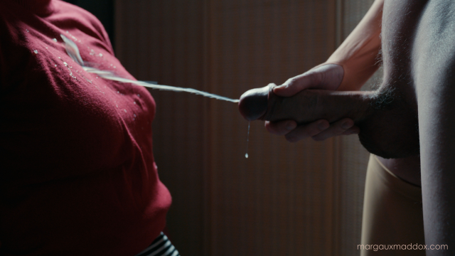 The Red Turtleneck: A Femdom Handjob Scene video from Margaux Maddox