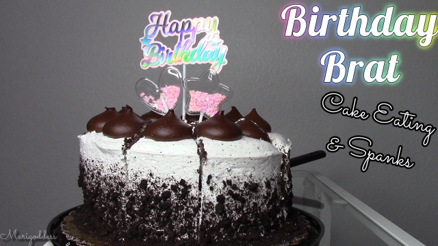 Birthday Brat Cake Eating And Spanks video from Marigoddess