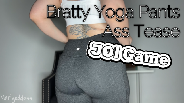 Bratty Yoga Pants Ass Tease JOI Game video from Marigoddess