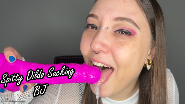 Spitty Dildo Sucking BJ video from Marigoddess