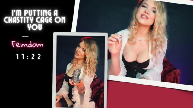 I'm putting a chastity cage on you. Loctober, chastity Marlrne Moore video from Marlene Moore