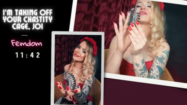 I'm taking off your chastity cage, JOI, domination, chastity cage video from Marlene Moore