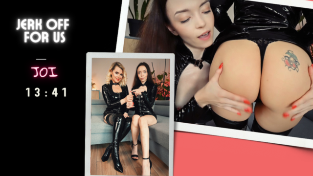 Jerk off for us. JOI, Jerk off Instructions from Two Women in latex. video from Marlene Moore