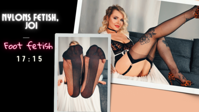 Nylon fetish. Jerk off to my nylon stockings and feet. JOI video from Marlene Moore