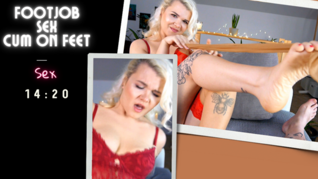 POV: Footjob, sex, cum on feet video from Marlene Moore
