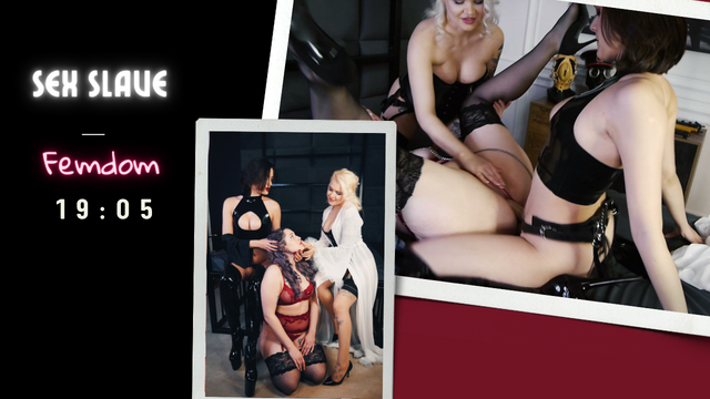 Sex slave. Kissing feet, pussy licking, strapon video from Marlene Moore