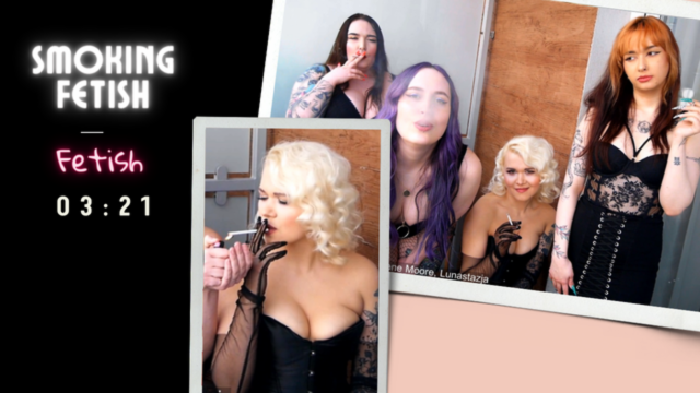 Smoking fetish. Cigarette break, 4 sexy Dominatrix video from Marlene Moore