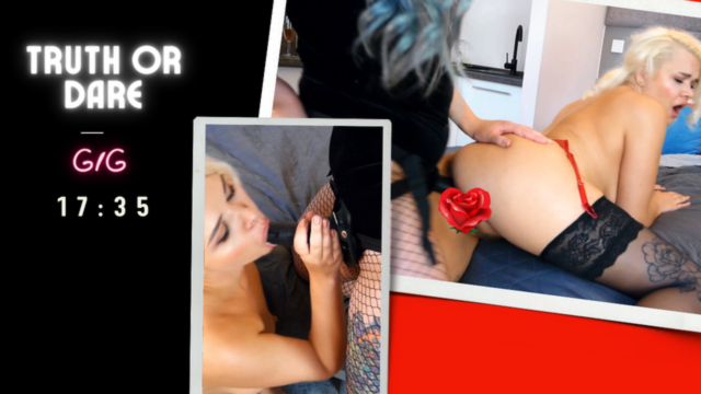Truth or dare. Girls with a strapon. Lesbian domination sex video from Marlene Moore