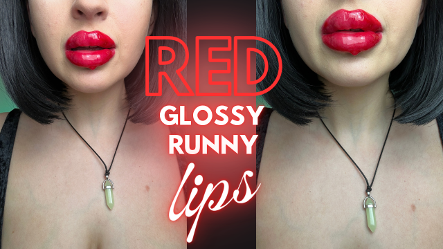 Red Glossy Runny Lips video from Maxi Lipz