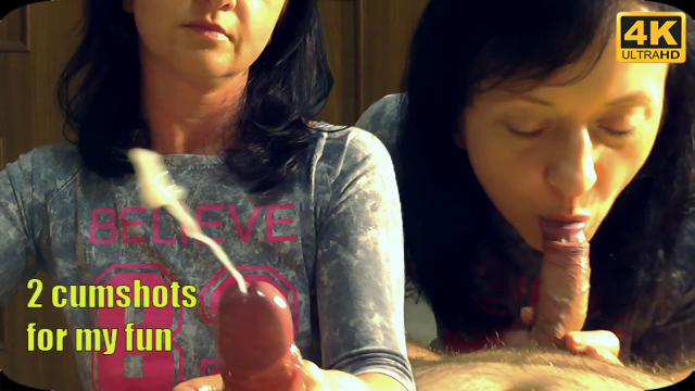 2 cumshots in a row video from Maya