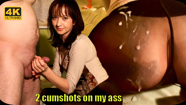 2 cumshots on my ass in nylon video from Maya