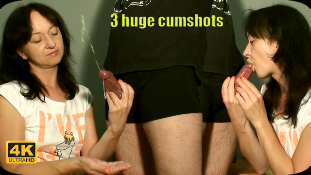 exhausting his balls with 3 cumshots video from Maya