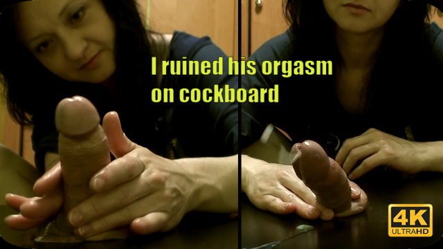 Ruined orgasm on my cockboard video from Maya