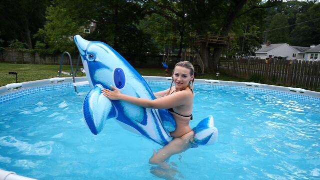 Inflatable Dolphin Fun video from Milajoyce69