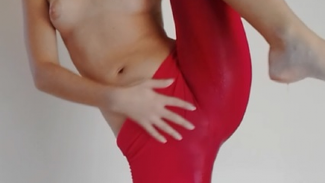 Wetting n Peed Myself In Red Yoga Pants video from MissAnja