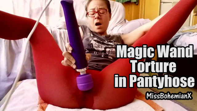 MultiOrgasmic with Vibrator and Pantyhose - Real Masturbation - Hairy video from MissBohemianX