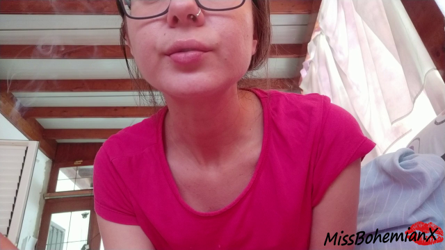 Smoking Break Between Chores - Rolled Cigarette - POV video from MissBohemianX