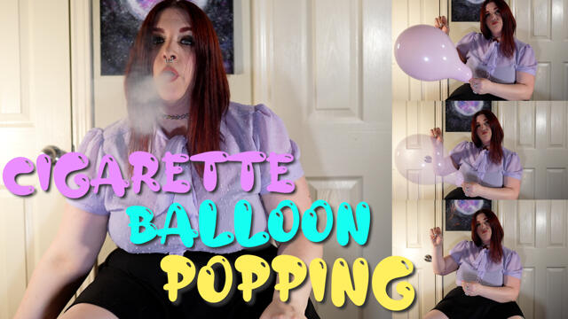 Cigarette Balloon Popping video from MissFreudianSlit