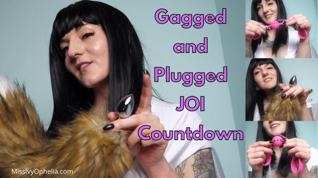 Gagged and Plugged JOI Countdown video from Miss Ivy Ophelia