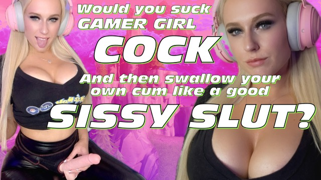 Gamer Girl Makes her Sissy Suck Dick & Lick Up Cum video from MistressMolly77