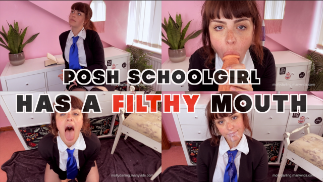 Posh Schoolgirl Has A Filthy Mouth video from Molly Darling