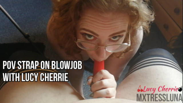 POV Strap On Blowjob w Lucy Cherrie video from Mx Dagger
