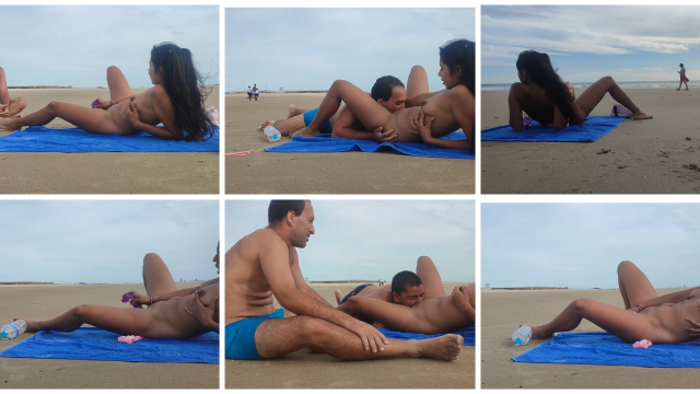 2 Stranger eat my Pussy at the Public Beach video from Naughty Pocahontas